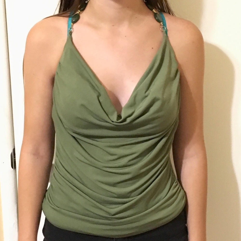 Open Back Green Top